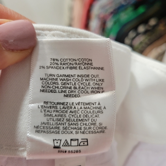 Express White Cropped Wide Leg Pants - Picture 7 of 9